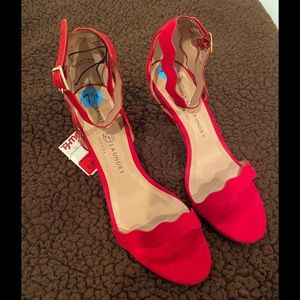 Size 7.5 Chinese Laundry Brand Red Heel dress shoe